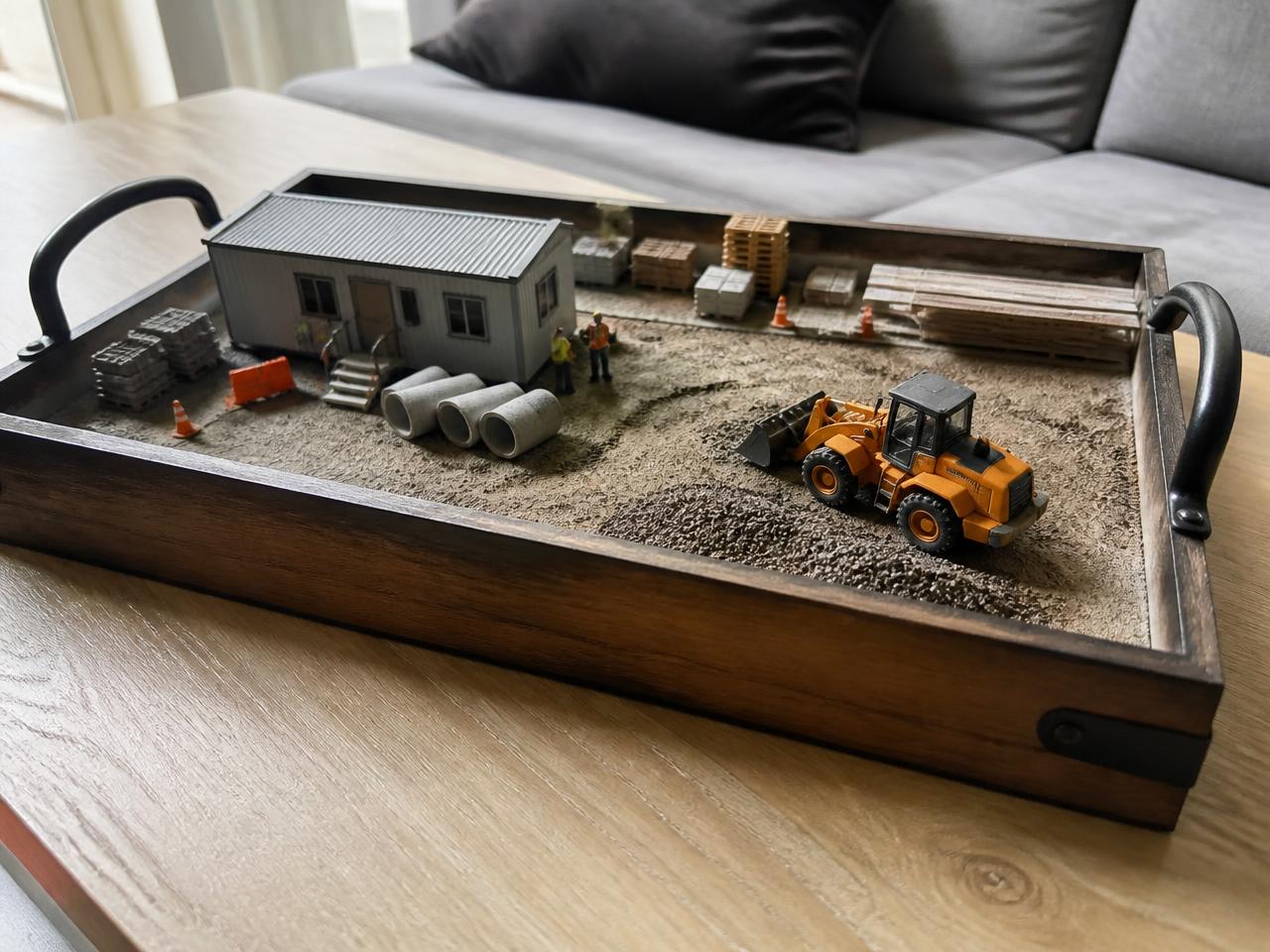 Custom construction yard terrain detail